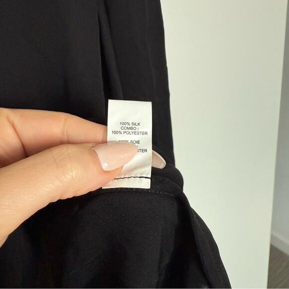 RAMY BROOK Sonia V-neck Long-sleeve Blouse In Black Size M - Picture 4 of 5